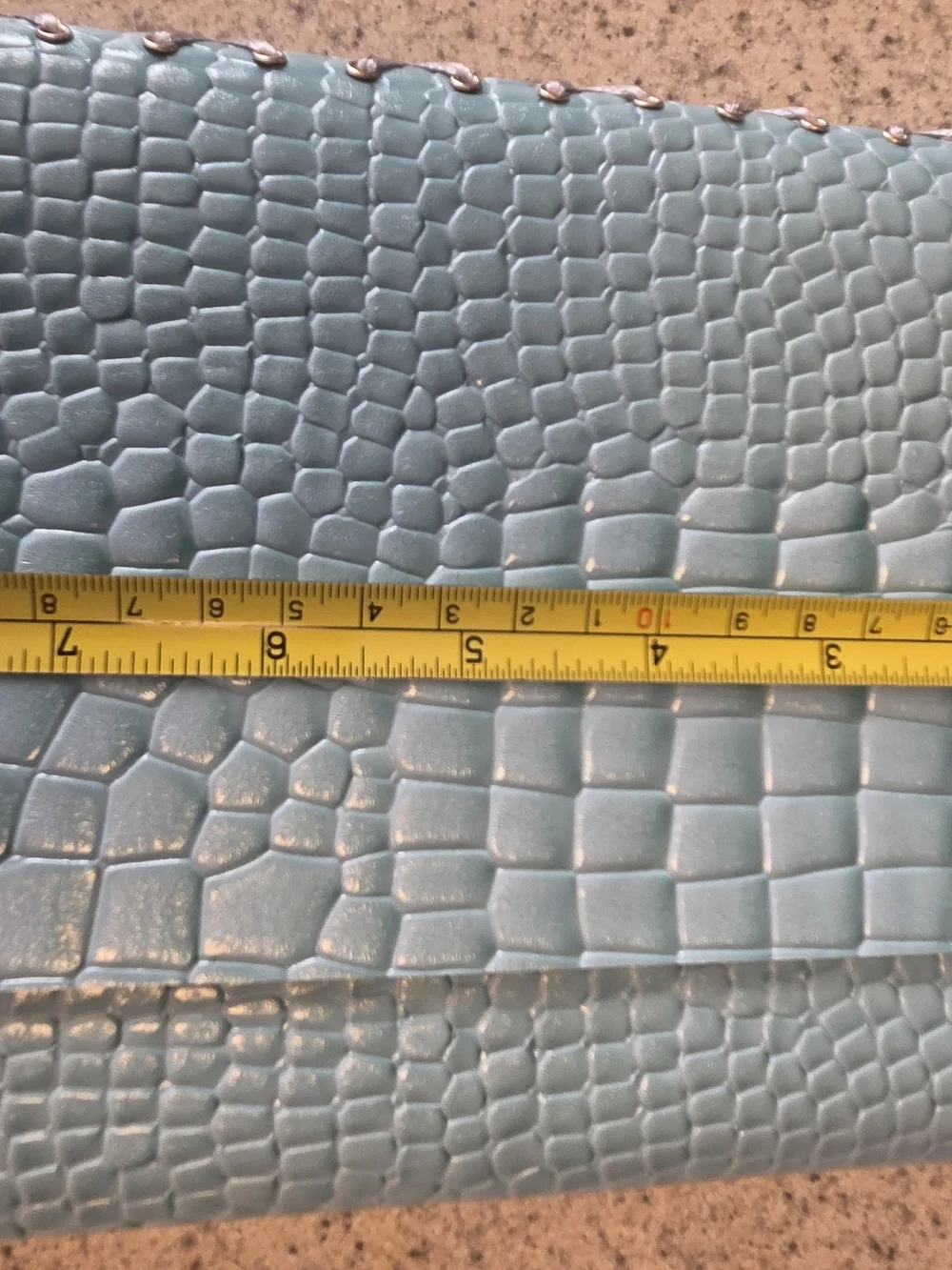 Faux-Crocodile Textured Notebook - Turquoise, New